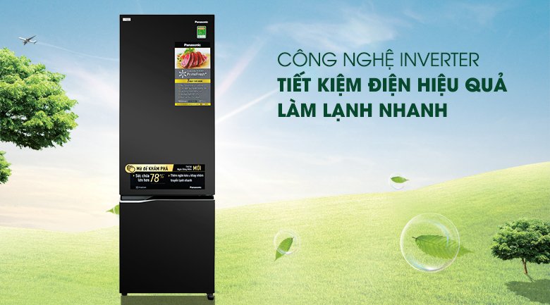 tủ lạnh panasonic inverter 322 lít nr-bc360qkvn