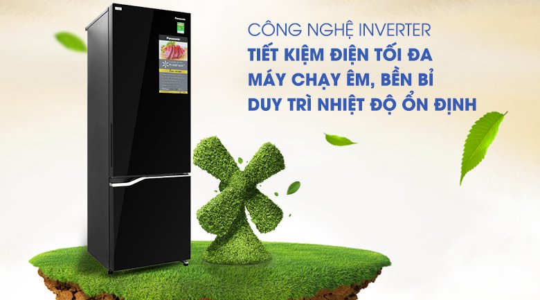 tủ lạnh panasonic inverter 322 lít nr-bv360gkvne
