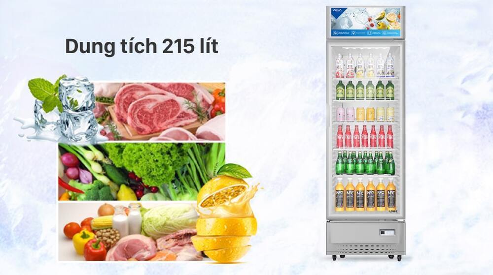 tủ mát aqua 215 lít aqs-af340s