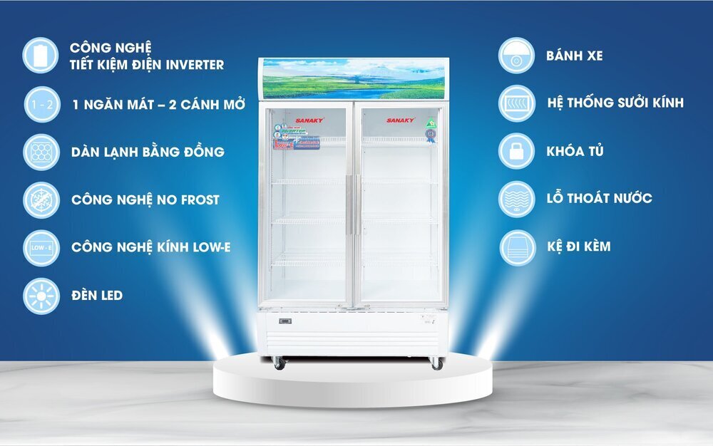 tủ mát inverter sanaky 800 lít vh-8009hp3