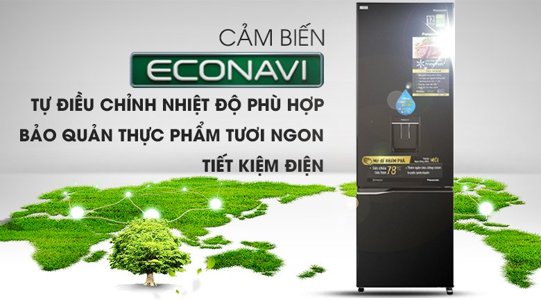 tủ lạnh panasonic inverter 322 lít nr-bc360wkvn