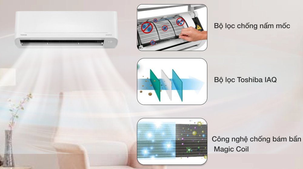 máy lạnh toshiba 2 hp inverter ras-h18c4kcvg-v