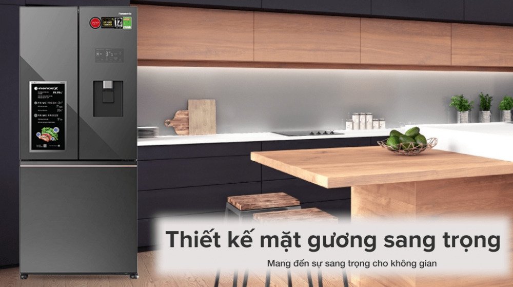 tủ lạnh panasonic inverter 495 lít nr-cw530xmmv