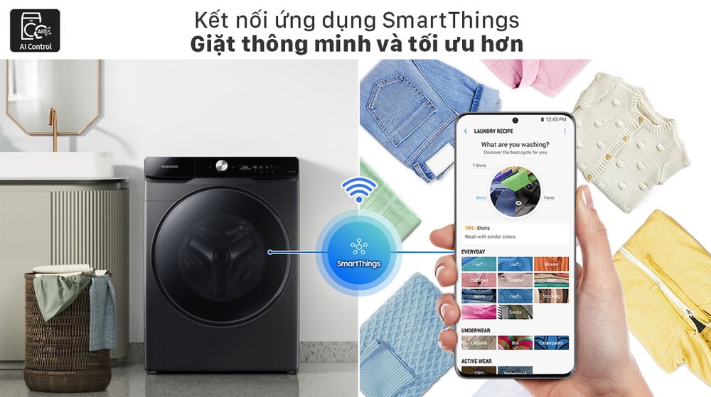 máy giặt sấy samsung inverter 21 kg wd21t6500gv/sv