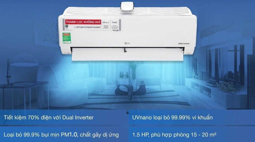 máy lạnh lg inverter 1.5 hp v13apfuv
