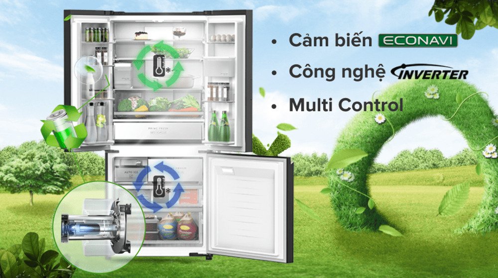 tủ lạnh panasonic inverter 495 lít nr-cw530xmmv