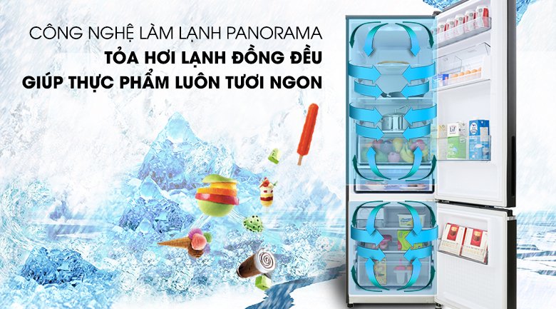 tủ lạnh panasonic inverter 322 lít nr-bv360gkvne