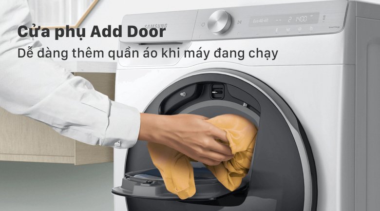 máy giặt samsung addwash inverter 8.5kg ww85t554daw/sv