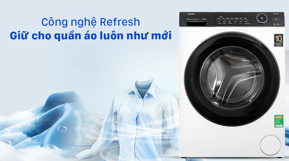 máy giặt aqua inverter 9.0 kg aqd-a900f w