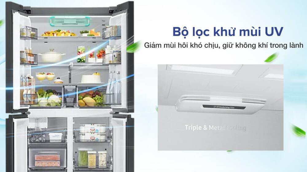 tủ lạnh samsung inverter 599 lít rf60a91r177/sv