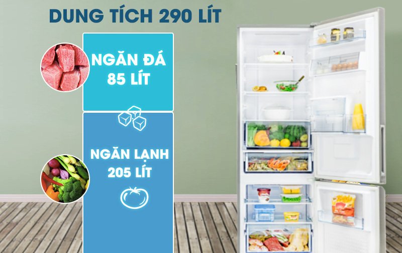 tủ lạnh panasonic inverter 290 lít nr-bv320wsvn