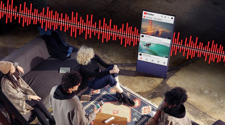 smart tivi màn hình xoay the sero qled samsung 4k 43 inch 43ls05t