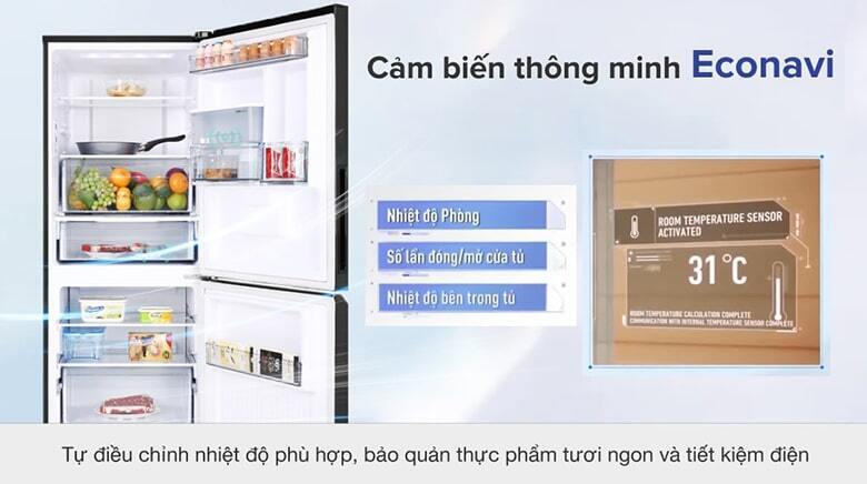 tủ lạnh panasonic inverter 255 lít nr-bv280wkvn