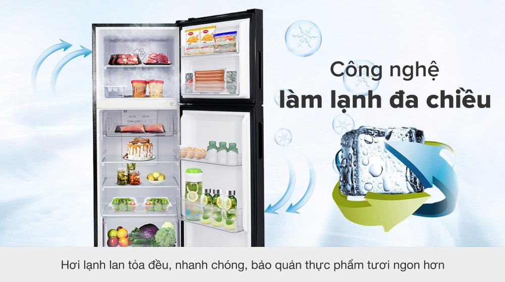 tủ lạnh aqua inverter 245 lít aqr-t259fa(fb)
