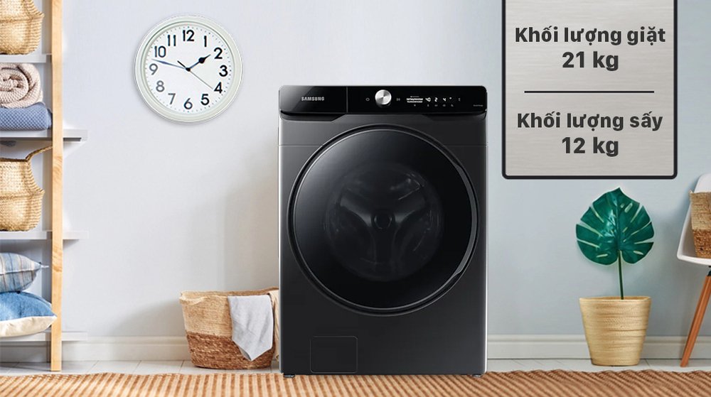 máy giặt sấy samsung inverter 21 kg wd21t6500gv/sv
