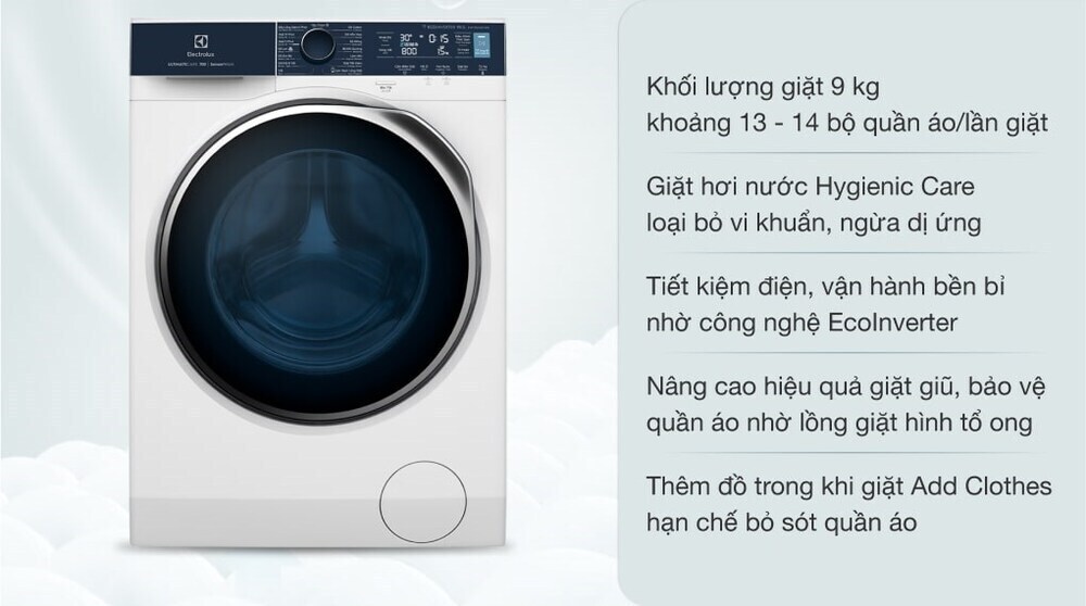 máy giặt electrolux inverter 9 kg ewf9024p5wb