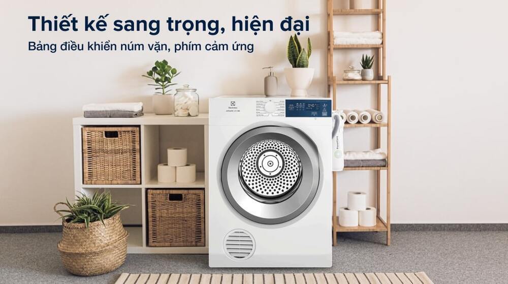 máy sấy thông hơi electrolux 8.5 kg edv854j3wb