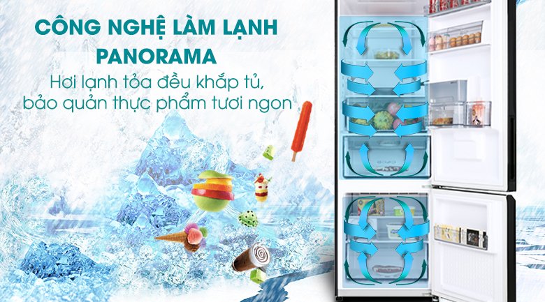 tủ lạnh panasonic inverter 322 lít nr-bc360wkvn