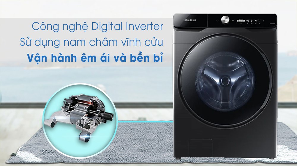 máy giặt sấy samsung inverter 21 kg wd21t6500gv/sv