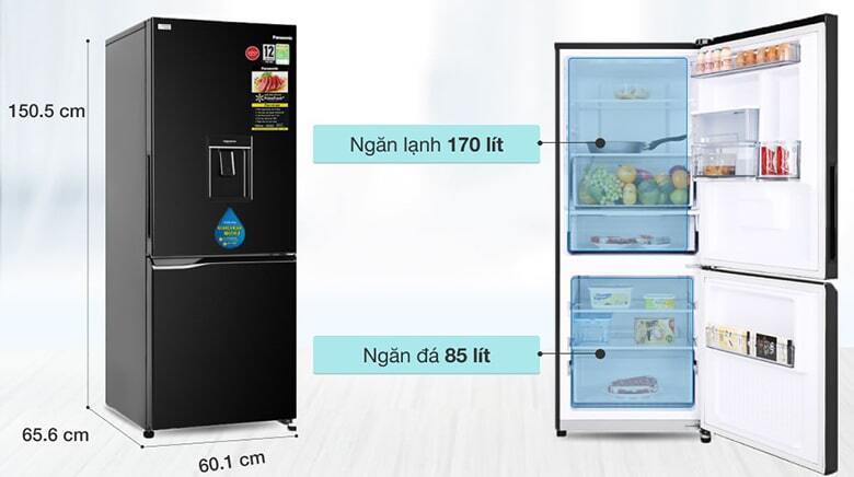 tủ lạnh panasonic inverter 255 lít nr-bv280wkvn