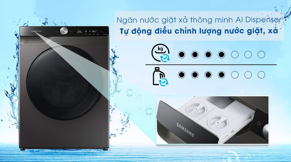 máy giặt sấy samsung ai inverter 11kg wd11t734dbx/sv