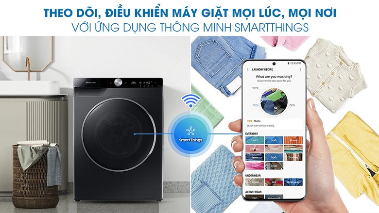 máy giặt samsung ai inverter 9kg ww90tp44dsb/sv