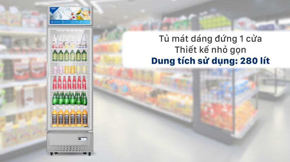 tủ mát aqua 280 lít aqs-af400s