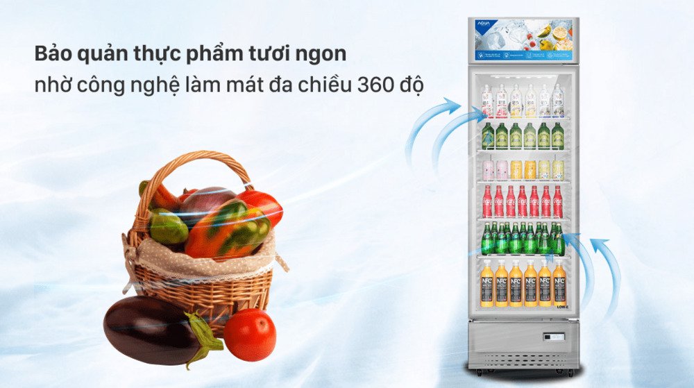 tủ mát aqua 215 lít aqs-af340s