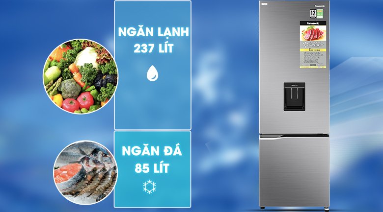 tủ lạnh panasonic inverter 322 lít nr-bv360wsvn