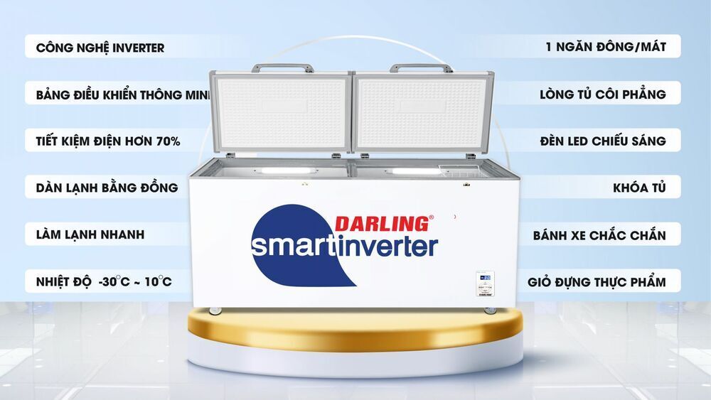 tủ đông darling smart inverter 870 lít dmf-8779asi