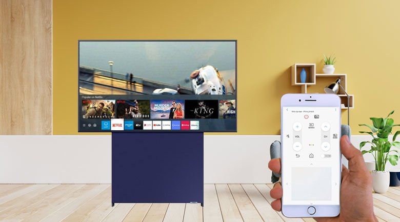 smart tivi màn hình xoay the sero qled samsung 4k 43 inch 43ls05t