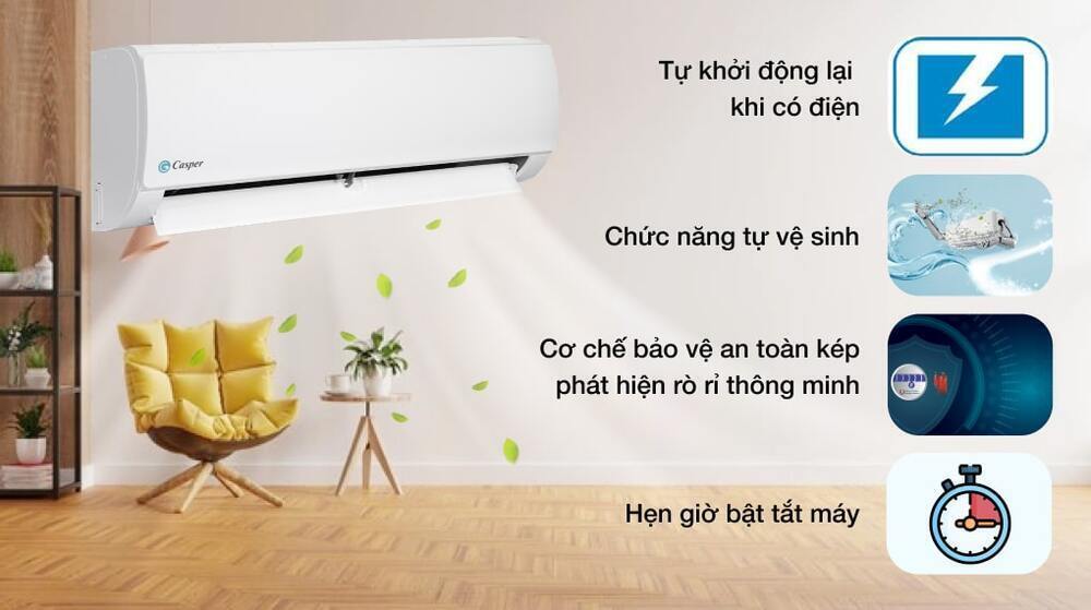 máy lạnh casper 1.5 hp kc-12fc32