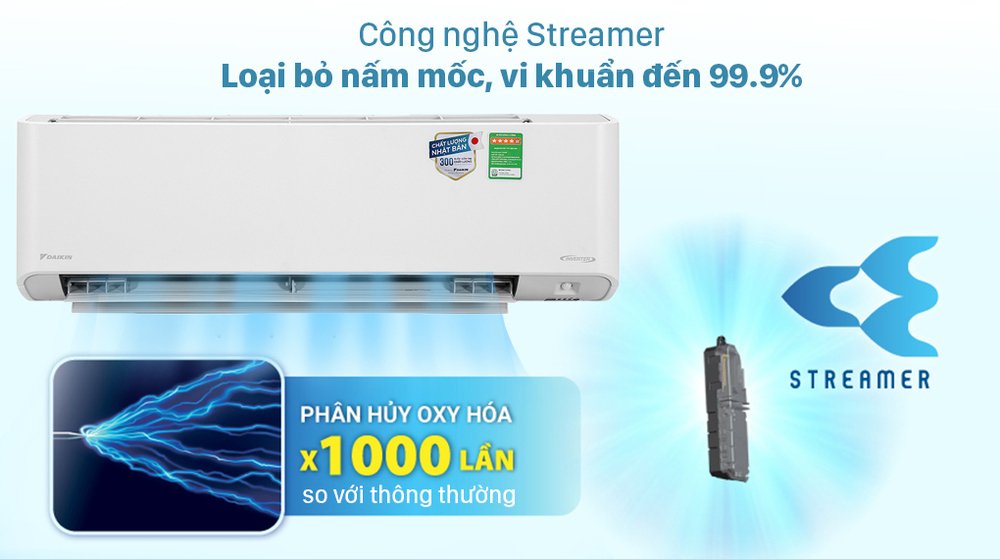 máy lạnh daikin inverter 1hp ftkz25vvmv