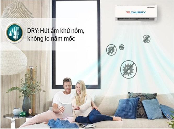 điều hòa dairry 1.5 hp 2 chiều inverter i-dr12uvh