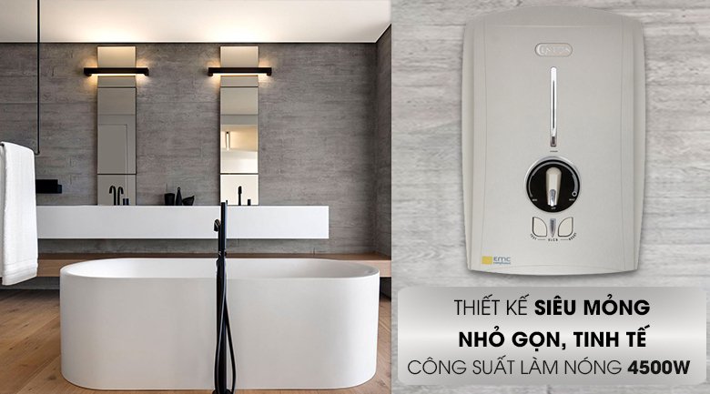 máy nước nóng trực tiếp centon 4500w gd600e