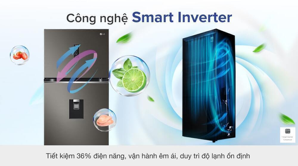 tủ lạnh lg inverter 374 lít gn-d372psa