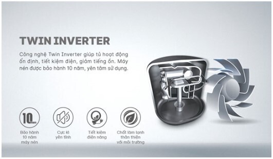 tủ lạnh aqua inverter 324 lít aqr-b388ma (fb)