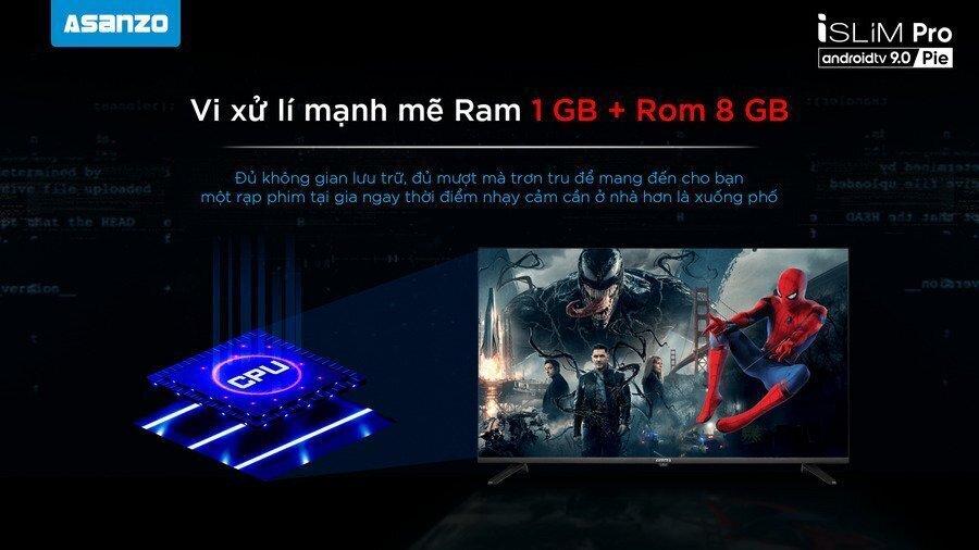 smart tivi asanzo islim 43 inch 43s51