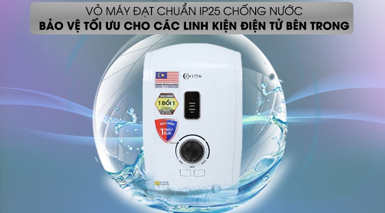 máy nước nóng trực tiếp centon 4500w gd600esp fl emc