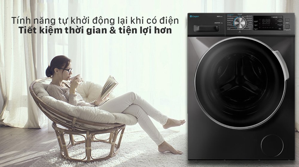 máy giặt casper inverter 8.5 kg wf-85i140bgb