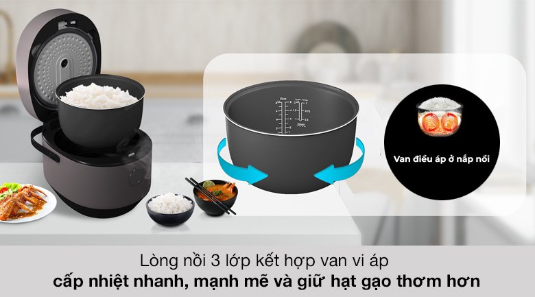 nồi cơm điện tử 1.8 lít casper cd-18rc01