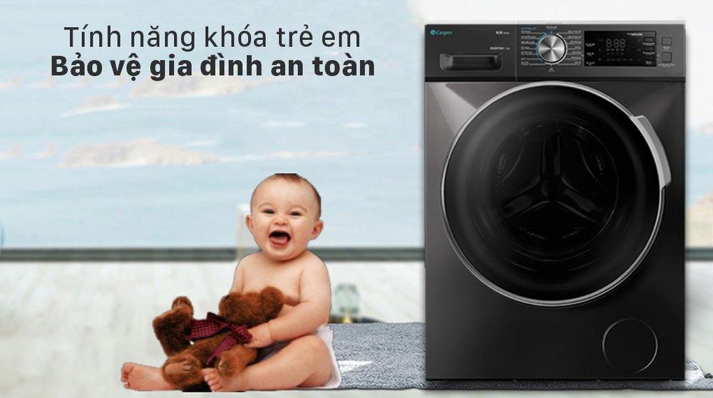 máy giặt casper inverter 8.5 kg wf-85i140bgb