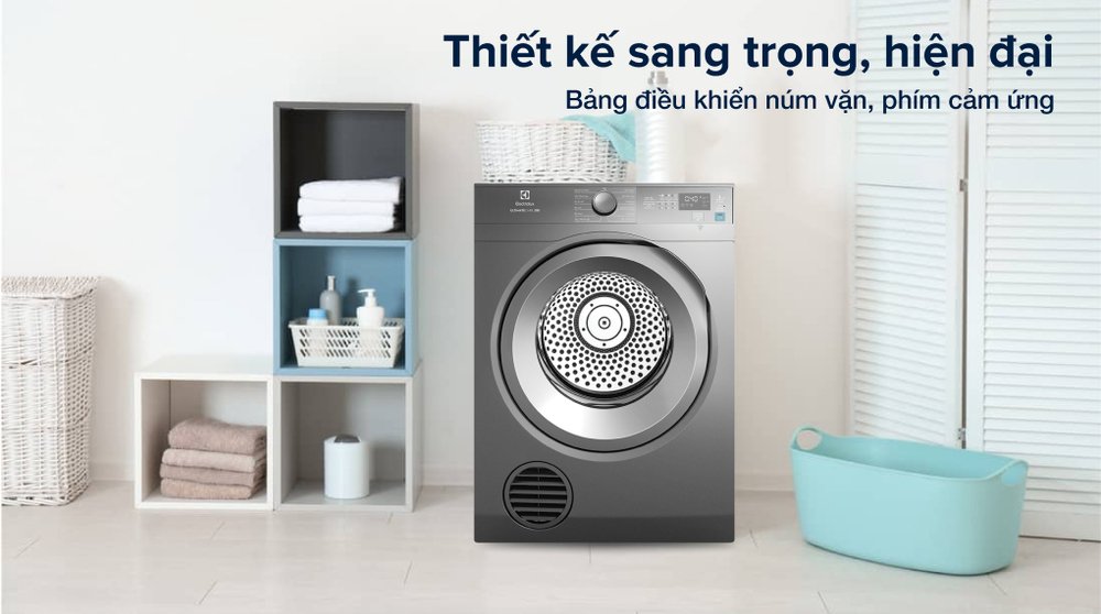máy sấy thông hơi electrolux 8.5 kg edv854n3sb