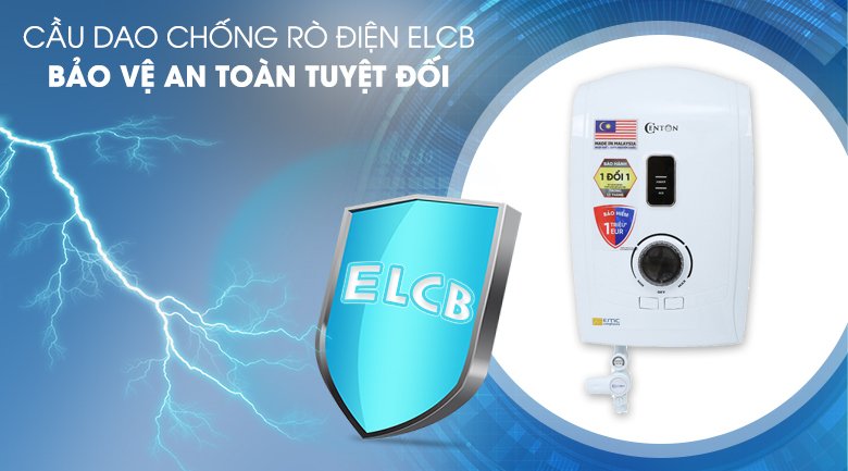 máy nước nóng trực tiếp centon 4500w gd600esp fl emc