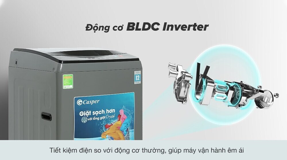 máy giặt casper wt-95i68dga inverter 9.5kg