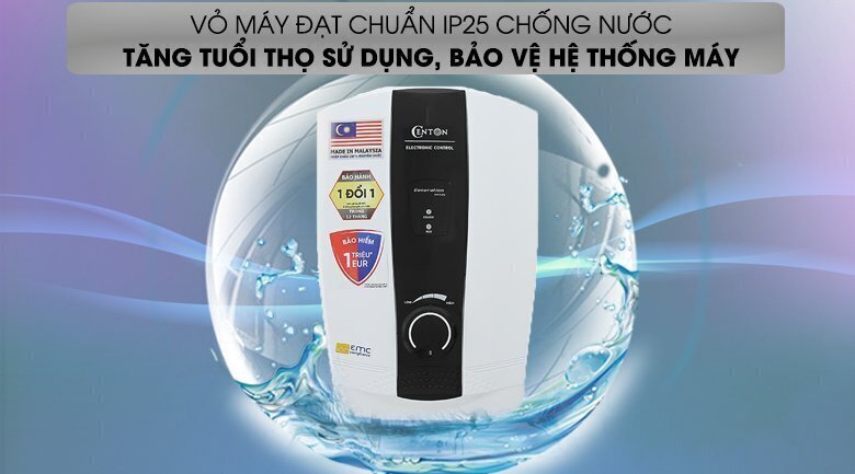 máy nước nóng trực tiếp centon 4500w 8338ep emc