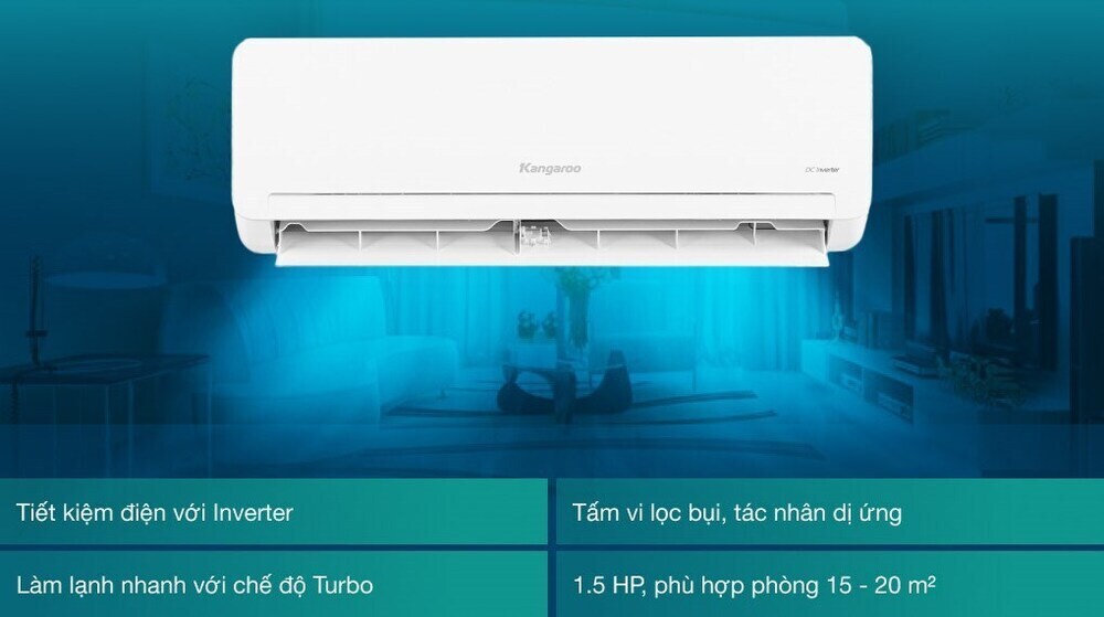 máy lạnh kangaroo inverter 1.5 hp kgac12ci