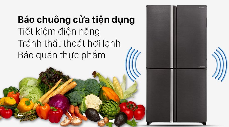 tủ lạnh sharp 4 cửa 404 lít sj-fx420v-sl