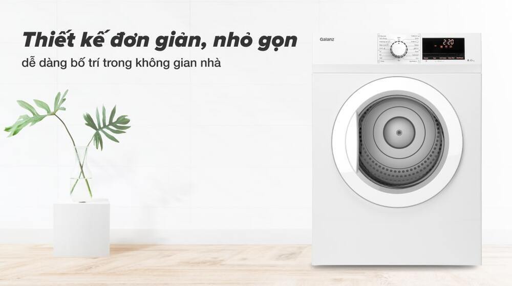 máy sấy thông hơi galanz 8 kg dv-80t5c(w)