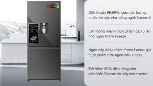 tủ lạnh panasonic inverter 500 lít nr-bw530xmmv
